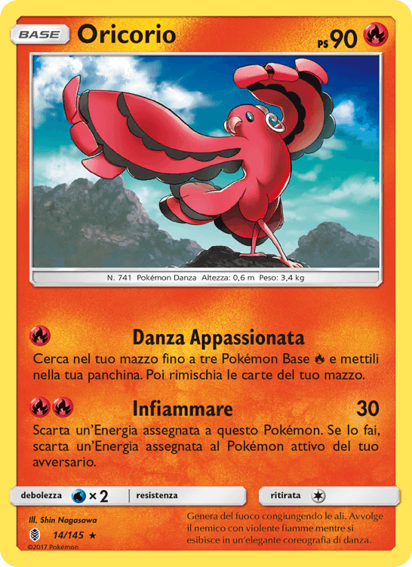 Oricorio, carta 14 di Guardiani Nascenti