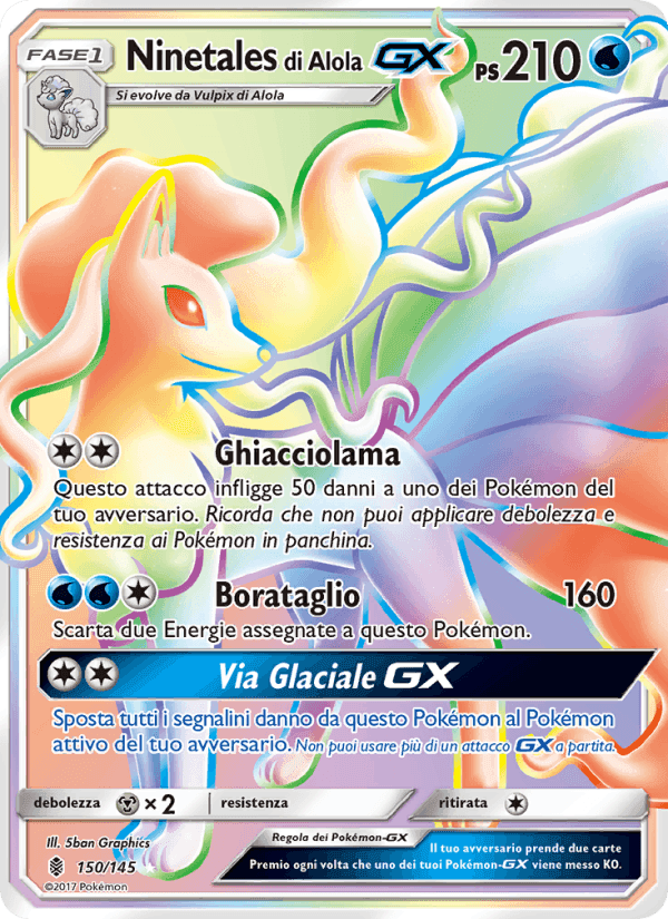Ninetales di Alola GX, carta 150 di Guardiani Nascenti