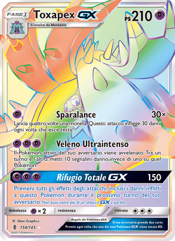 Toxapex GX, carta 154 di Guardiani Nascenti