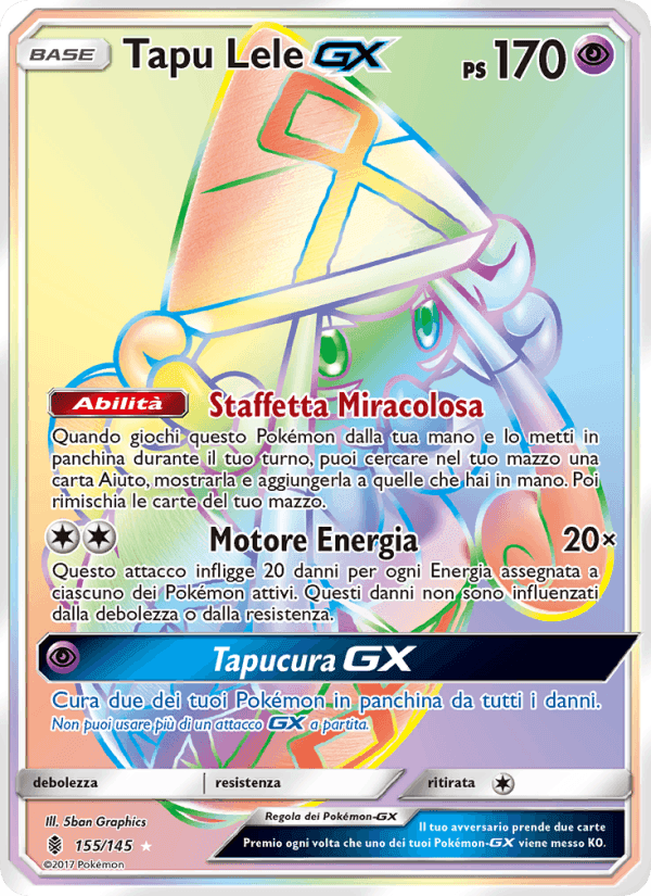 Tapu Lele GX, carta 155 de Guardiani Nascenti