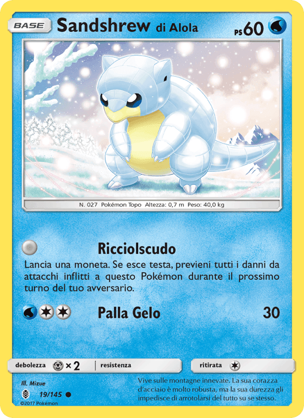 Sandshrew di Alola, carta 19 di Guardiani Nascenti