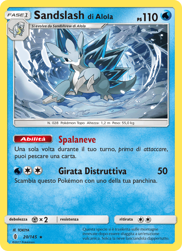 Sandslash di Alola, carta 20 di Guardiani Nascenti