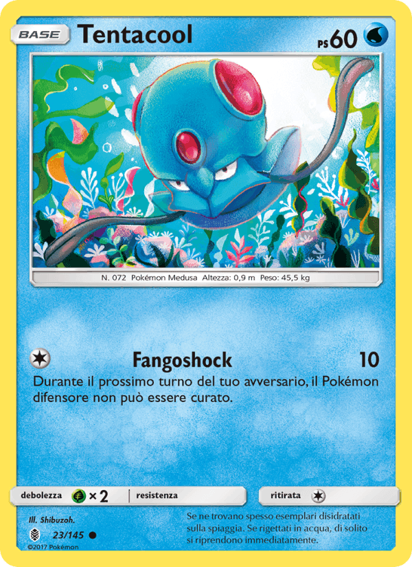 Tentacool, carta 23 di Guardiani Nascenti