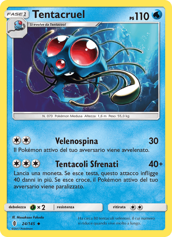 Tentacruel, carta 24 di Guardiani Nascenti
