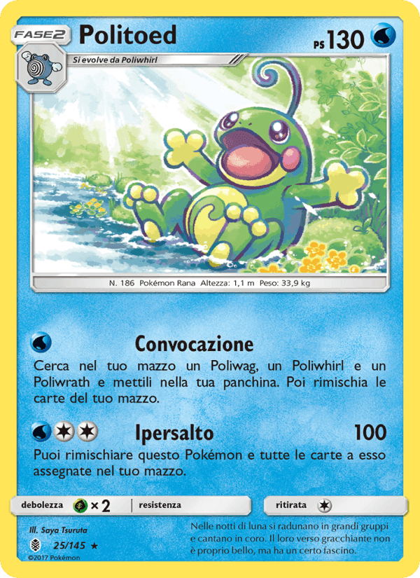 Politoed, carta 25 di Guardiani Nascenti