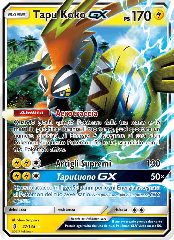 Tapu Koko GX, carta 47 di Guardiani Nascenti
