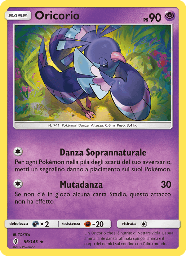Oricorio, carta 56 di Guardiani Nascenti