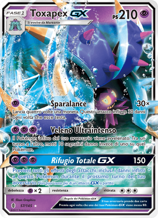 Toxapex GX, carta 57 di Guardiani Nascenti