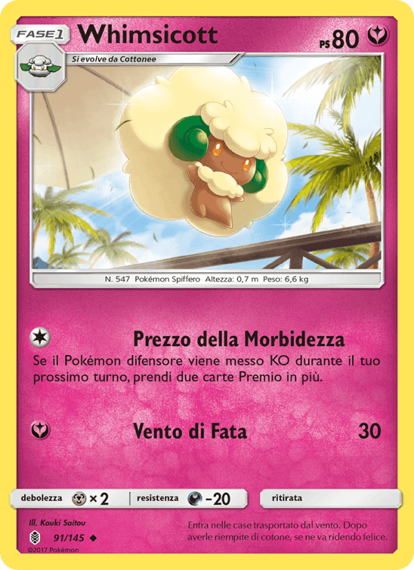 Whimsicott, card 91 from Guardiani Nascenti