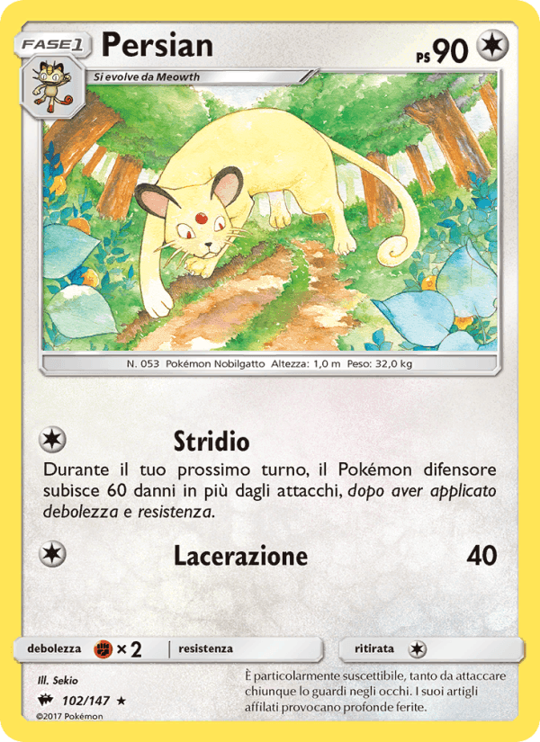 Persian, carta 102 di Ombre Infuocate
