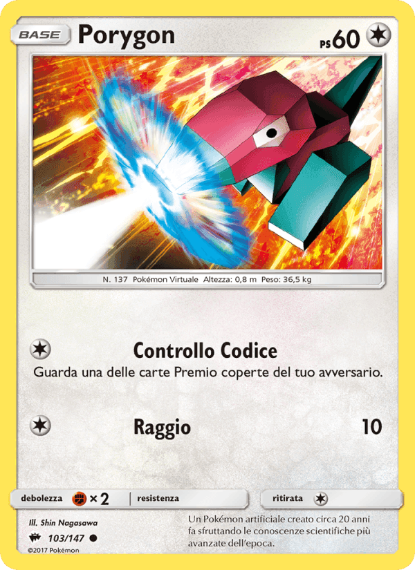 Porygon, carta 103 di Ombre Infuocate
