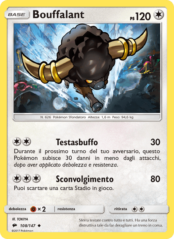 Bouffalant, carta 108 di Ombre Infuocate