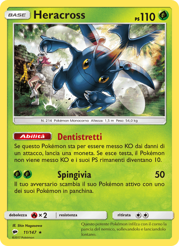 Heracross, carta 11 di Ombre Infuocate
