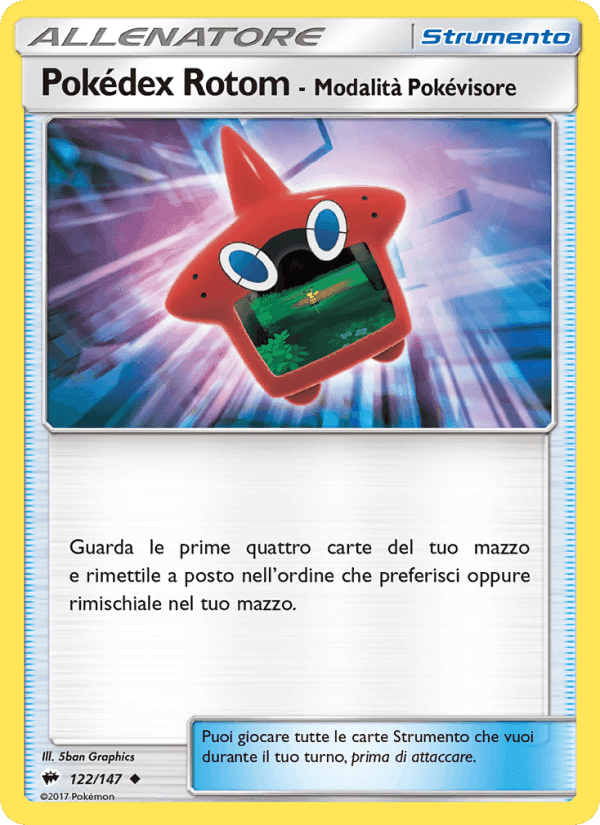 Pokédex Rotom - Modalità Pokévisore, carta 122 di Ombre Infuocate