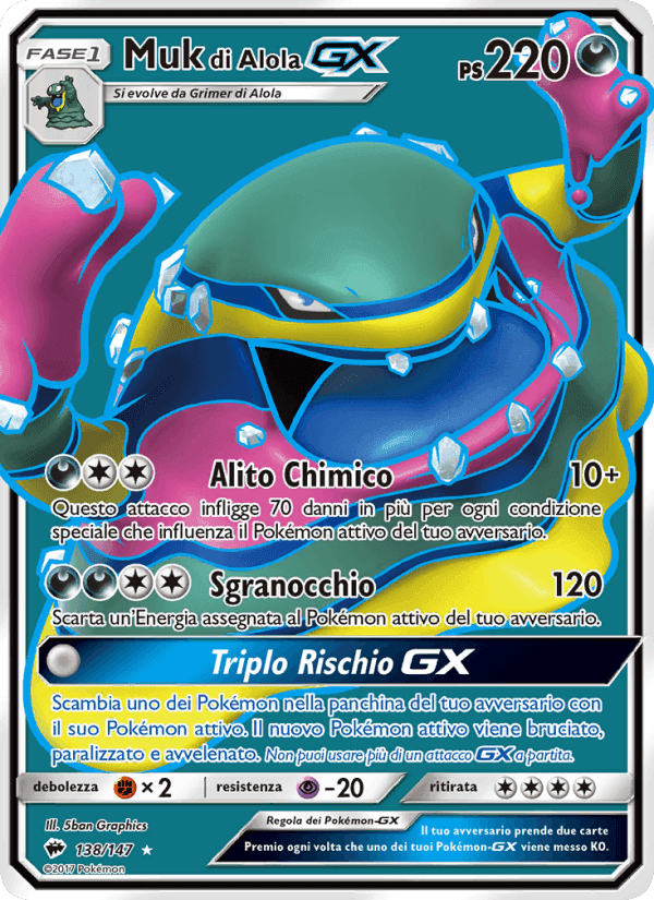 Muk di Alola GX, card 138 from Ombre Infuocate