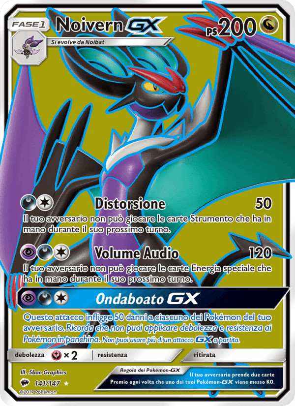 Noivern GX, carta 141 di Ombre Infuocate