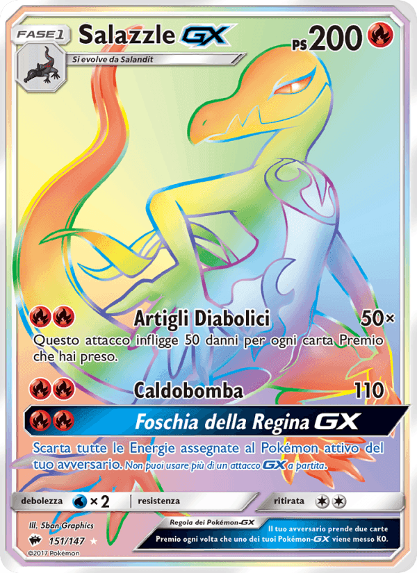 Salazzle GX, carta 151 di Ombre Infuocate