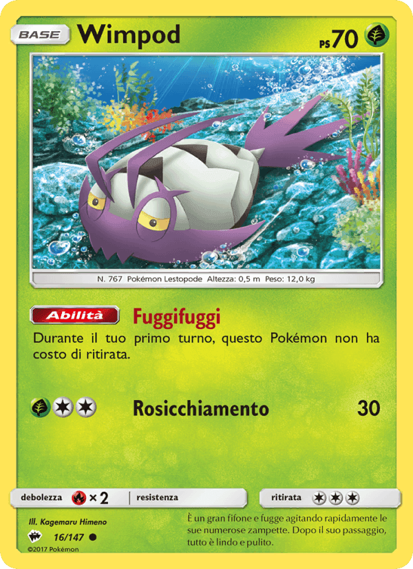 Wimpod, carta 16 de Ombre Infuocate