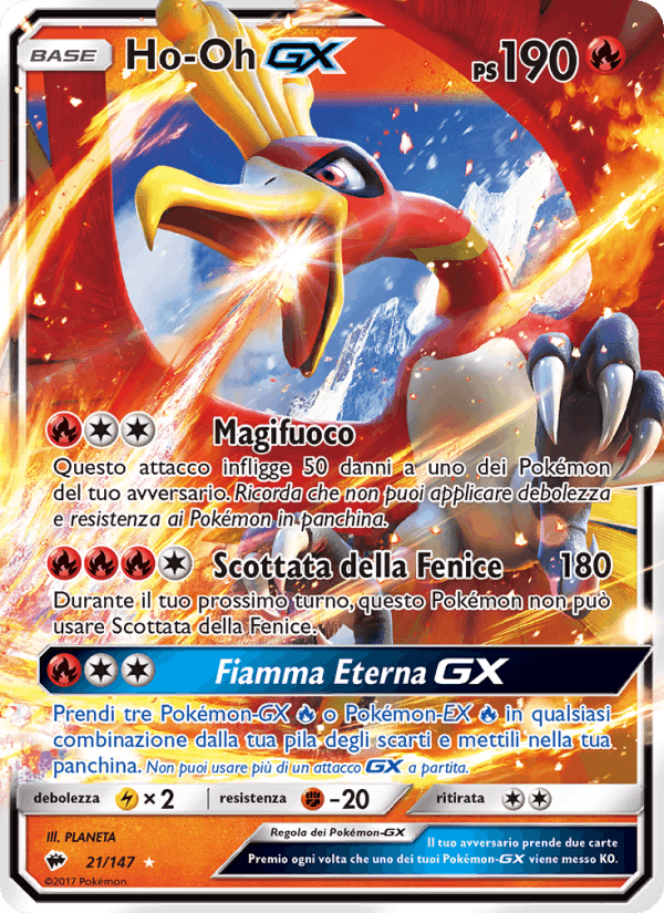 Ho-Oh GX, carta 21 di Ombre Infuocate