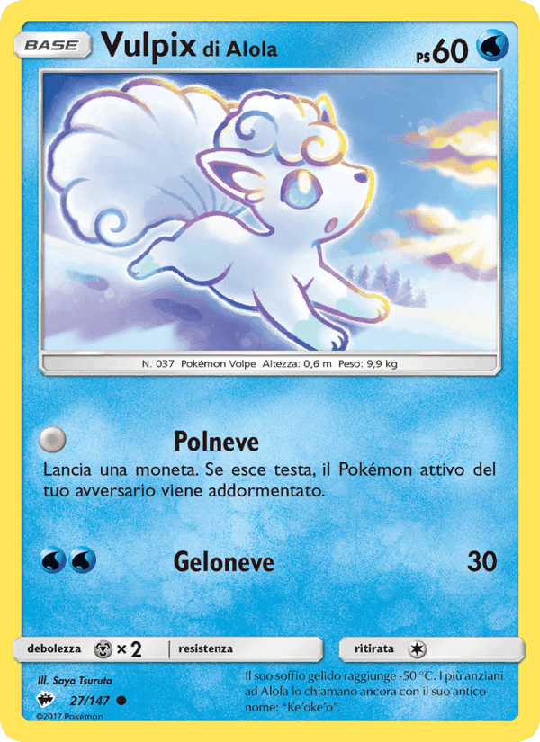 Vulpix di Alola, carta 27 di Ombre Infuocate