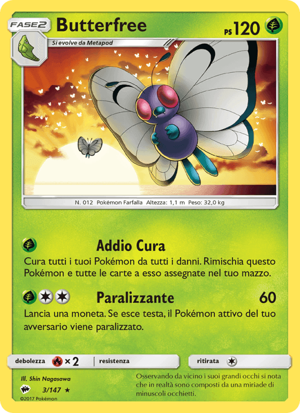 Butterfree, carta 3 di Ombre Infuocate