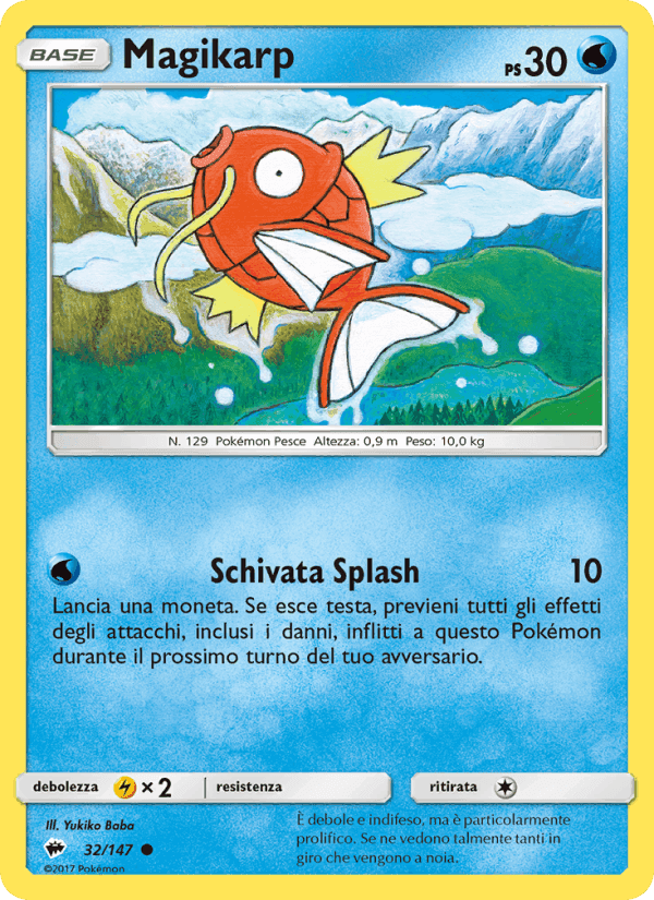 Magikarp, carta 32 de Ombre Infuocate