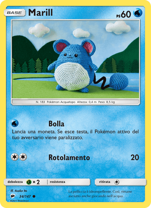 Marill, carta 34 di Ombre Infuocate