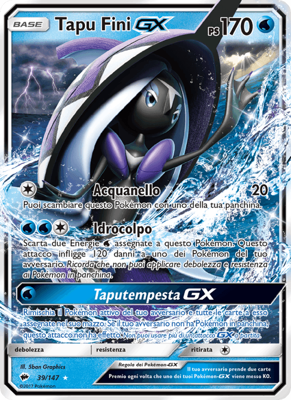 Tapu Fini GX, carta 39 di Ombre Infuocate