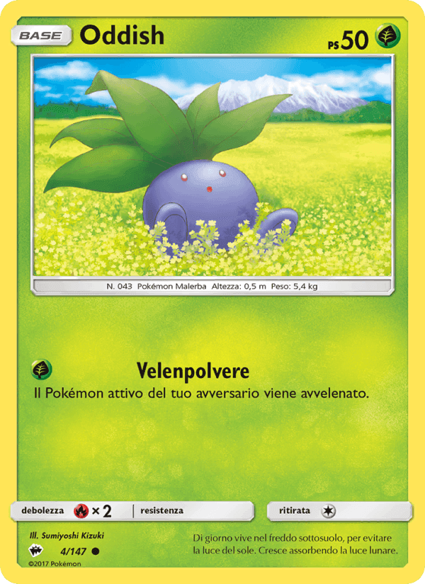 Oddish, carte 4 de Ombre Infuocate
