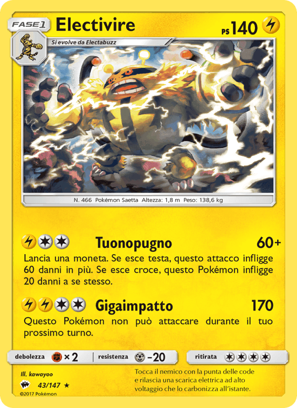 Ombre Infuocate の 43 番、Electivire
