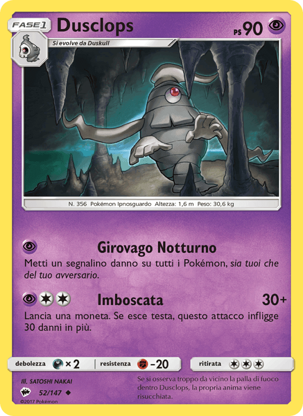 Dusclops, carta 52 di Ombre Infuocate