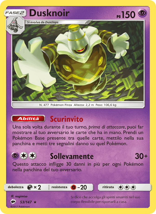 Dusknoir, carta 53 di Ombre Infuocate