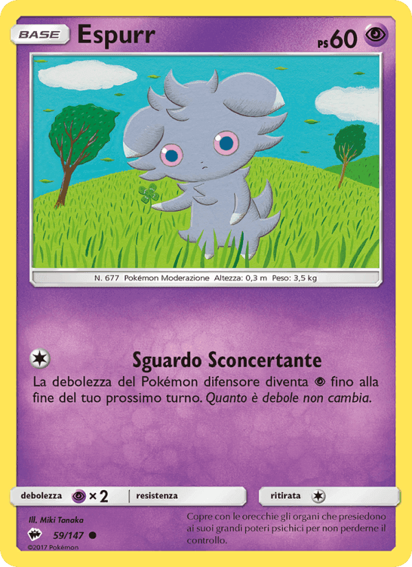 Espurr, carta 59 de Ombre Infuocate