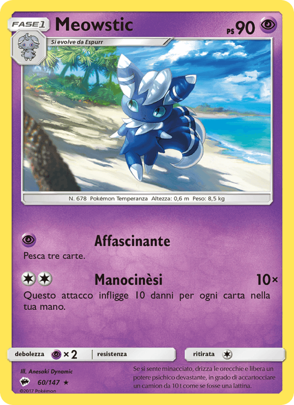 Meowstic, card 60 from Ombre Infuocate