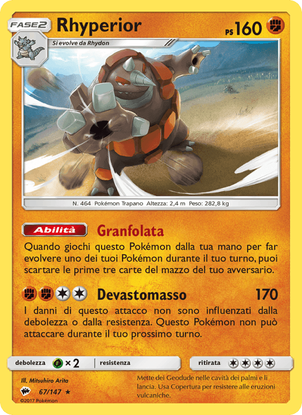 Rhyperior, carta 67 de Ombre Infuocate