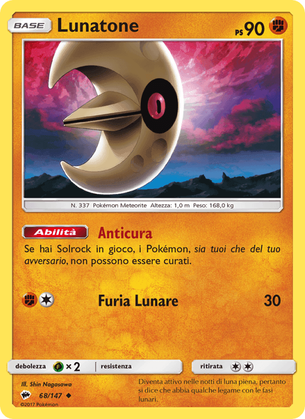 Lunatone, carta 68 di Ombre Infuocate
