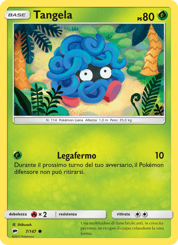Tangela, carta 7 di Ombre Infuocate