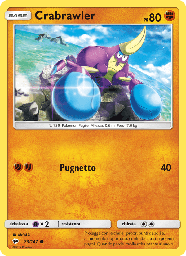 Crabrawler, card 73 from Ombre Infuocate