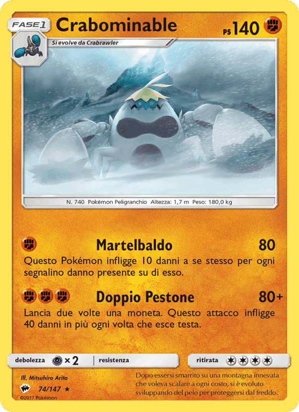 Crabominable, carta 74 di Ombre Infuocate