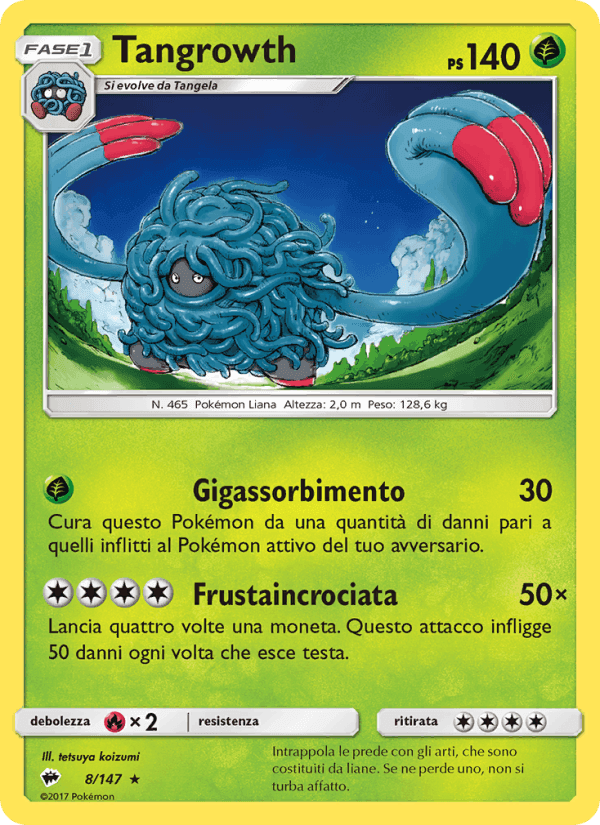 Tangrowth, carta 8 di Ombre Infuocate