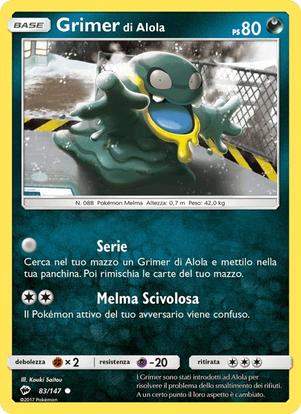 Grimer di Alola, carte 83 de Ombre Infuocate
