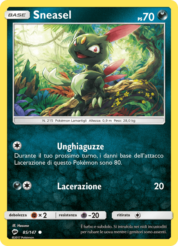 Sneasel, carta 85 di Ombre Infuocate