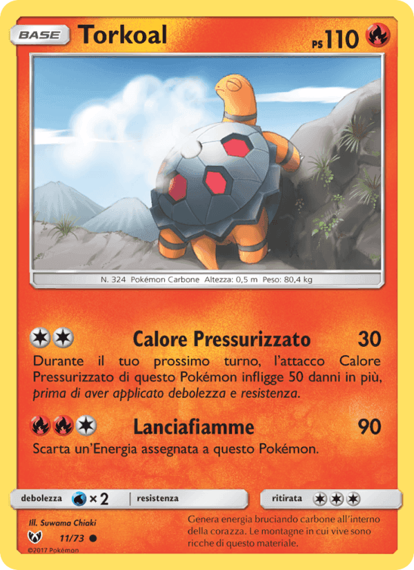 Torkoal, carta 11 di Leggende Iridescenti