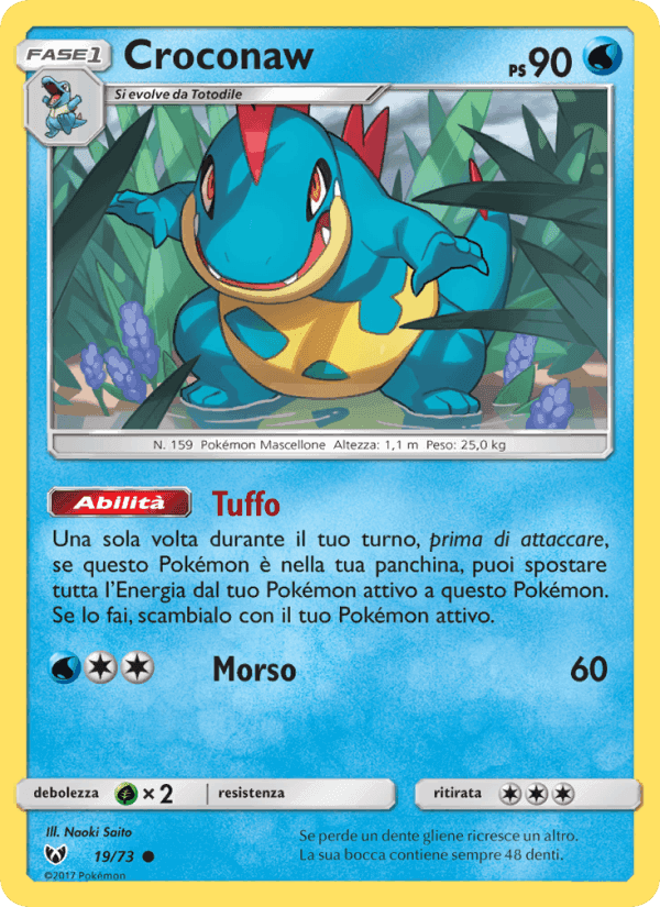 Croconaw, carta 19 di Leggende Iridescenti