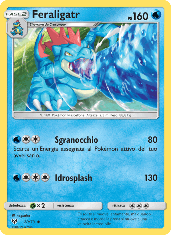 Feraligatr, carta 20 di Leggende Iridescenti