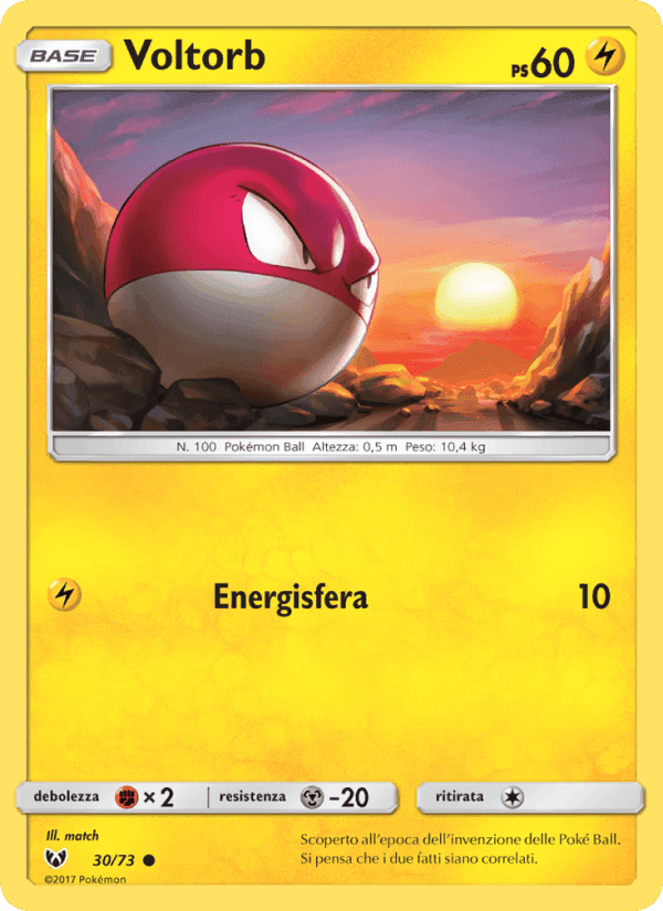 Voltorb, carta 30 di Leggende Iridescenti