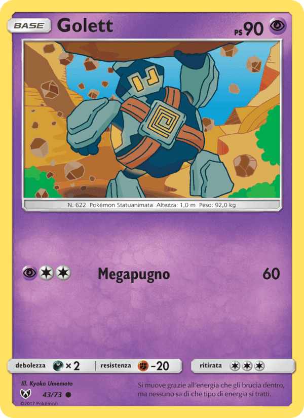 Golett, card 43 from Leggende Iridescenti