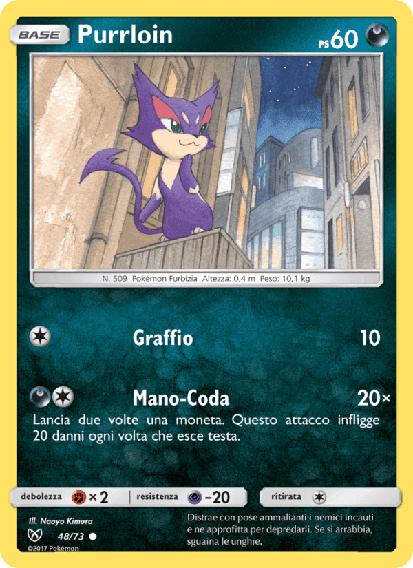 Purrloin, carte 48 de Leggende Iridescenti