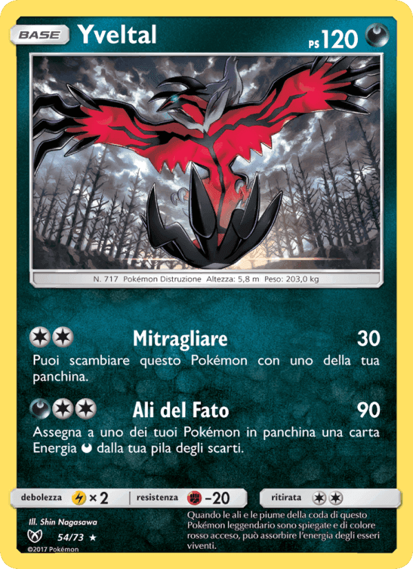 Yveltal, carta 54 di Leggende Iridescenti