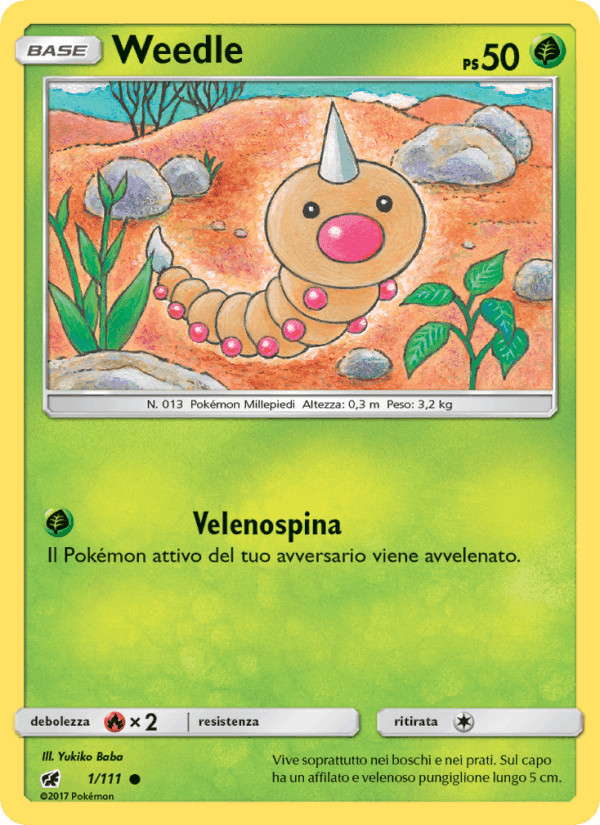 Weedle, carta 1 di Invasione Scarlatta